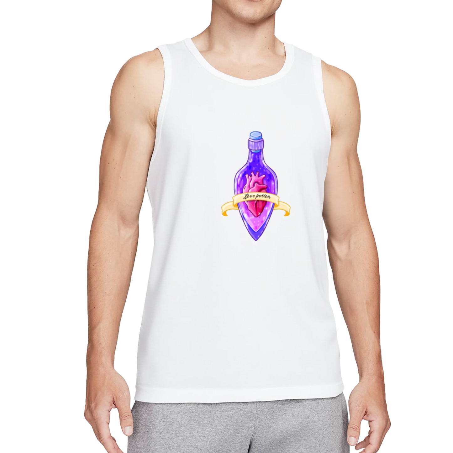 Magic Love Potion Heart Bottle Fantasy Graphic Tank