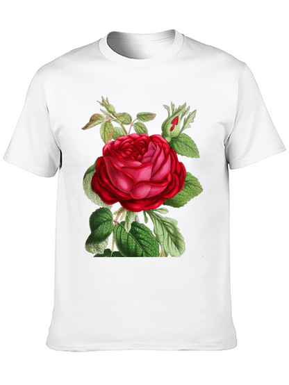 Red Rose Graphic T-Shirt - Botanical Design