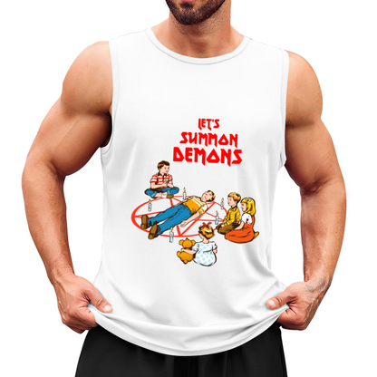 Retro Horror Let¡¯s Summon Demons Kids Ritual Funny Tank Top