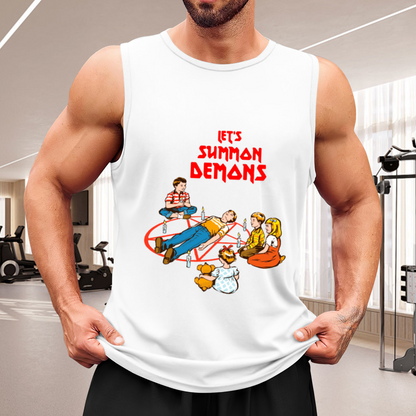 Retro Horror Let¡¯s Summon Demons Kids Ritual Funny Tank Top