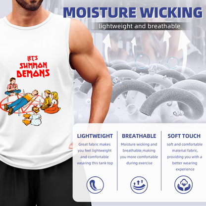 Retro Horror Let¡¯s Summon Demons Kids Ritual Funny Tank Top