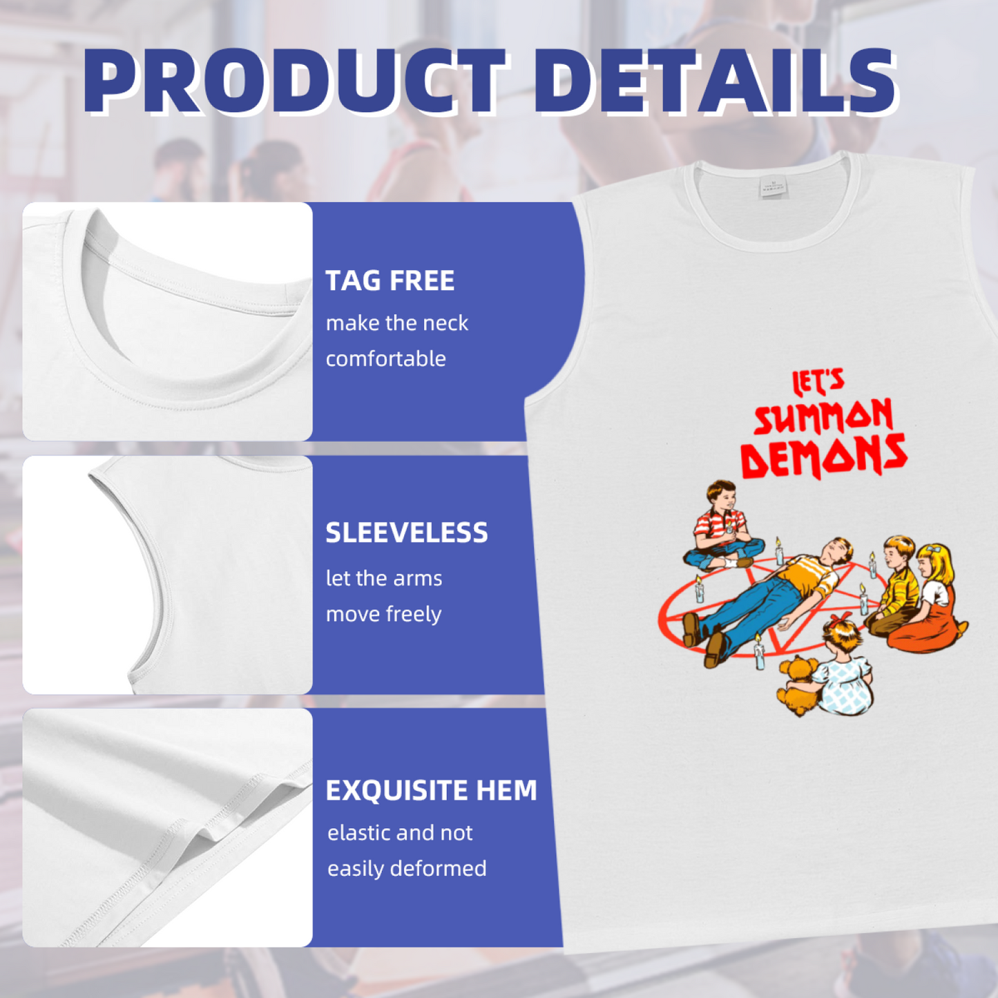 Retro Horror Let¡¯s Summon Demons Kids Ritual Funny Tank Top