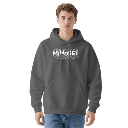 Motivational MINDSET IS EVERYTHING Navy Hoodie, Unisex Cozy Inspire Sweatshirt