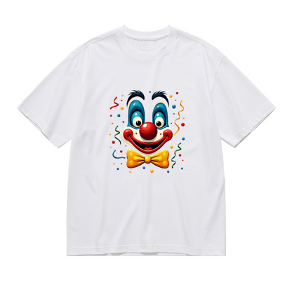Playful Circus Clown Colorful Confetti Fun Cartoon Print Plus Size Women¡¯s T-Shirt