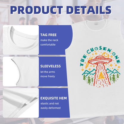The Chosen One UFO Alien Mountain Retro Hippie Graphic Tank