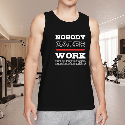 Nobody Cares Work Harder Hustle Gym Tank Top