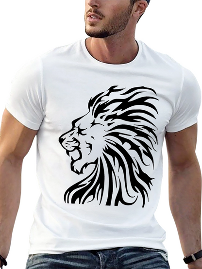 Lion Graphic Tee - Stylish Black T-Shirt