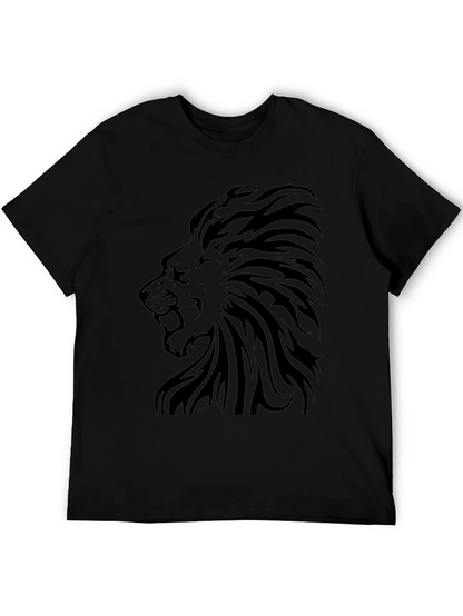 Lion Graphic Tee - Stylish Black T-Shirt