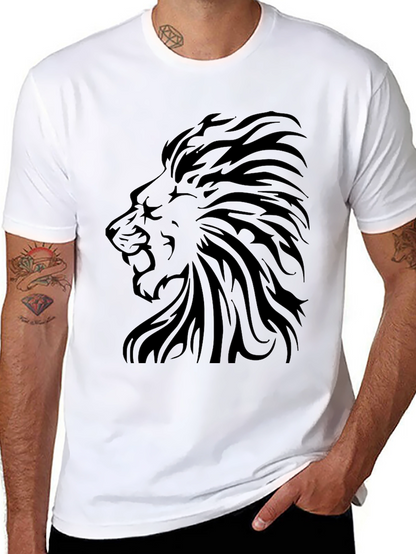 Lion Graphic Tee - Stylish Black T-Shirt