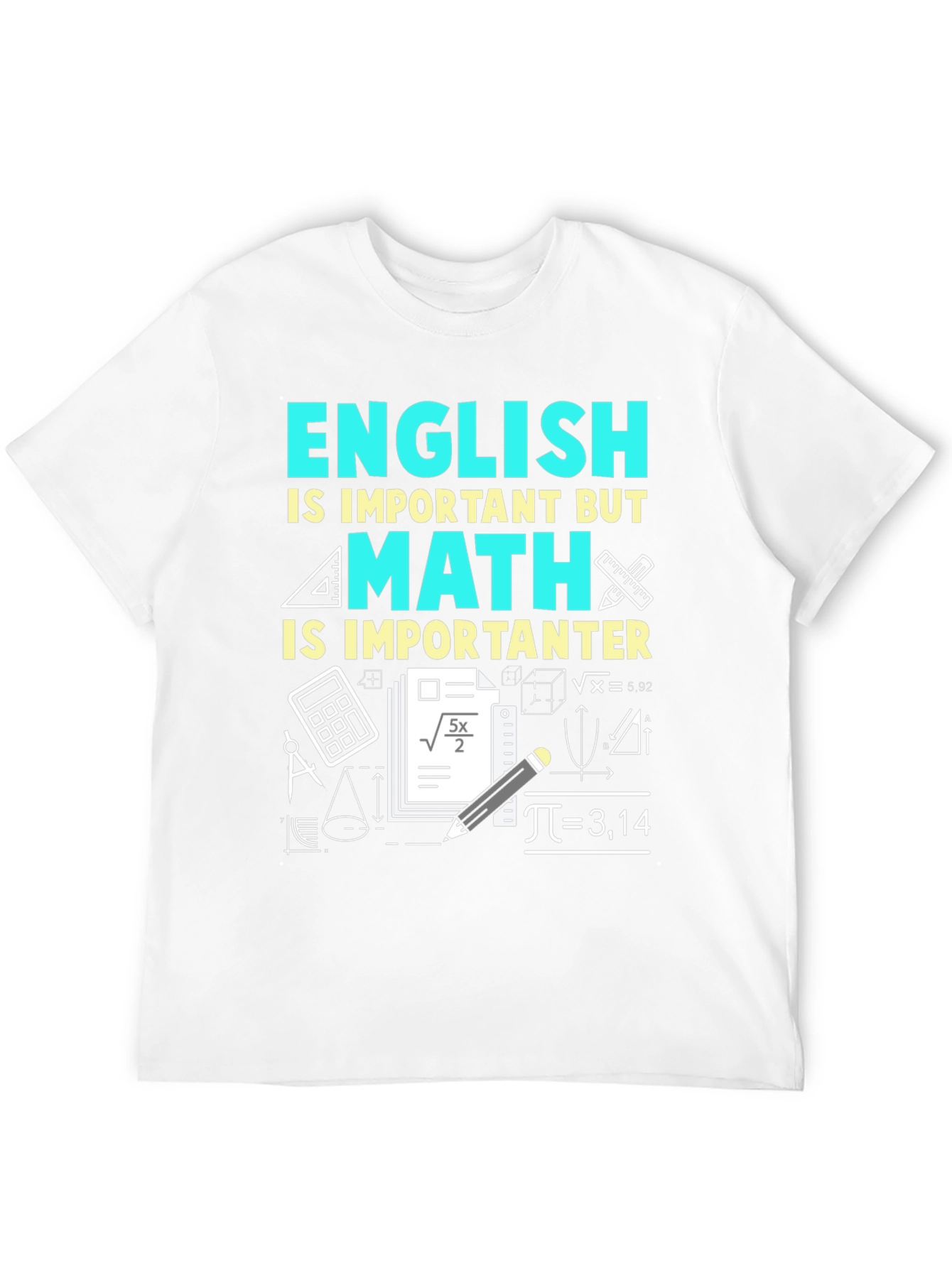 Math Is Importanter T-Shirt - Black Cotton Blend