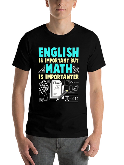 Math Is Importanter T-Shirt - Black Cotton Blend