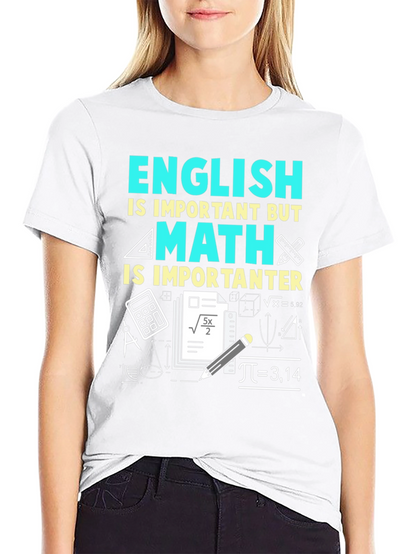 Math Is Importanter T-Shirt - Black Cotton Blend