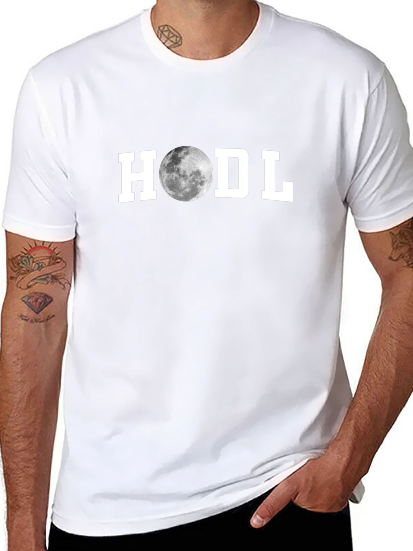HODL Moon Graphic T-Shirt - Crypto Investor Tee