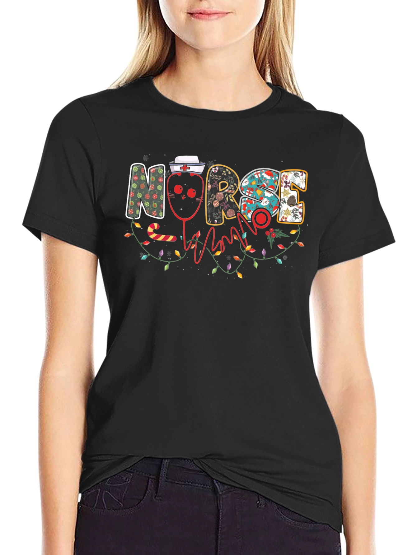 Festive Christmas Nurse T-Shirt