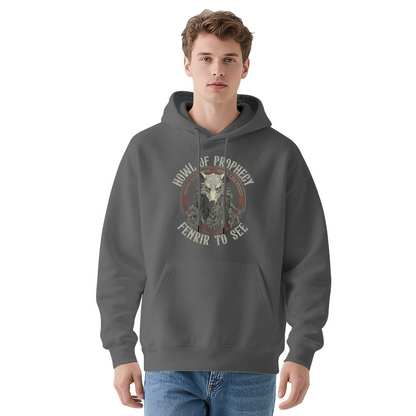 Fenrir Wolf Norse Prophecy Viking Navy Hoodie