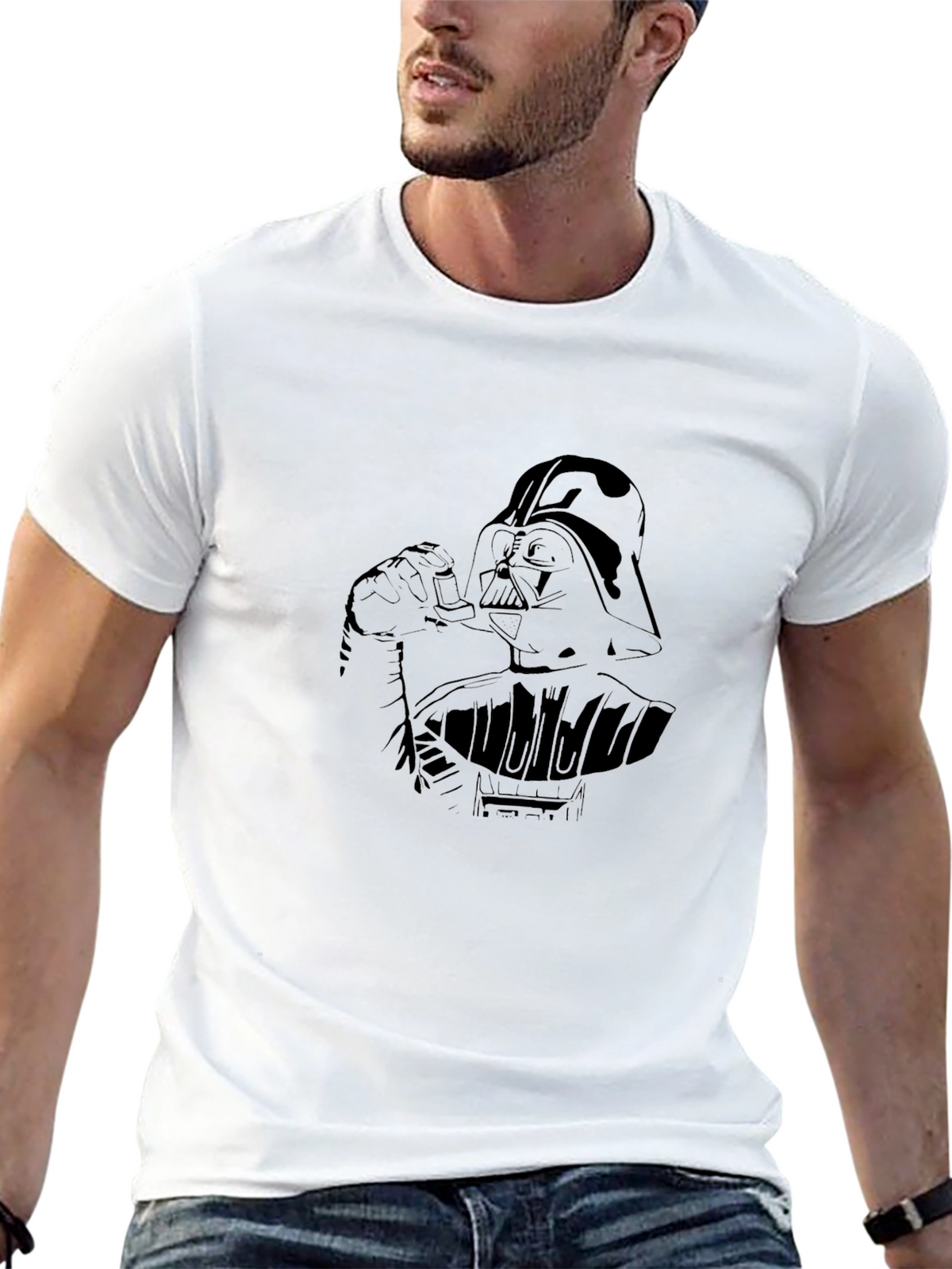 Darth Vader Smoking T-Shirt - Dark Side Style