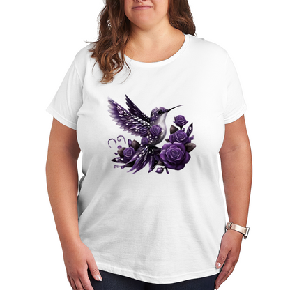 Lucky Maneki Neko Cherry Blossom Fortune Plus Size Women Graphic Print T-Shirt