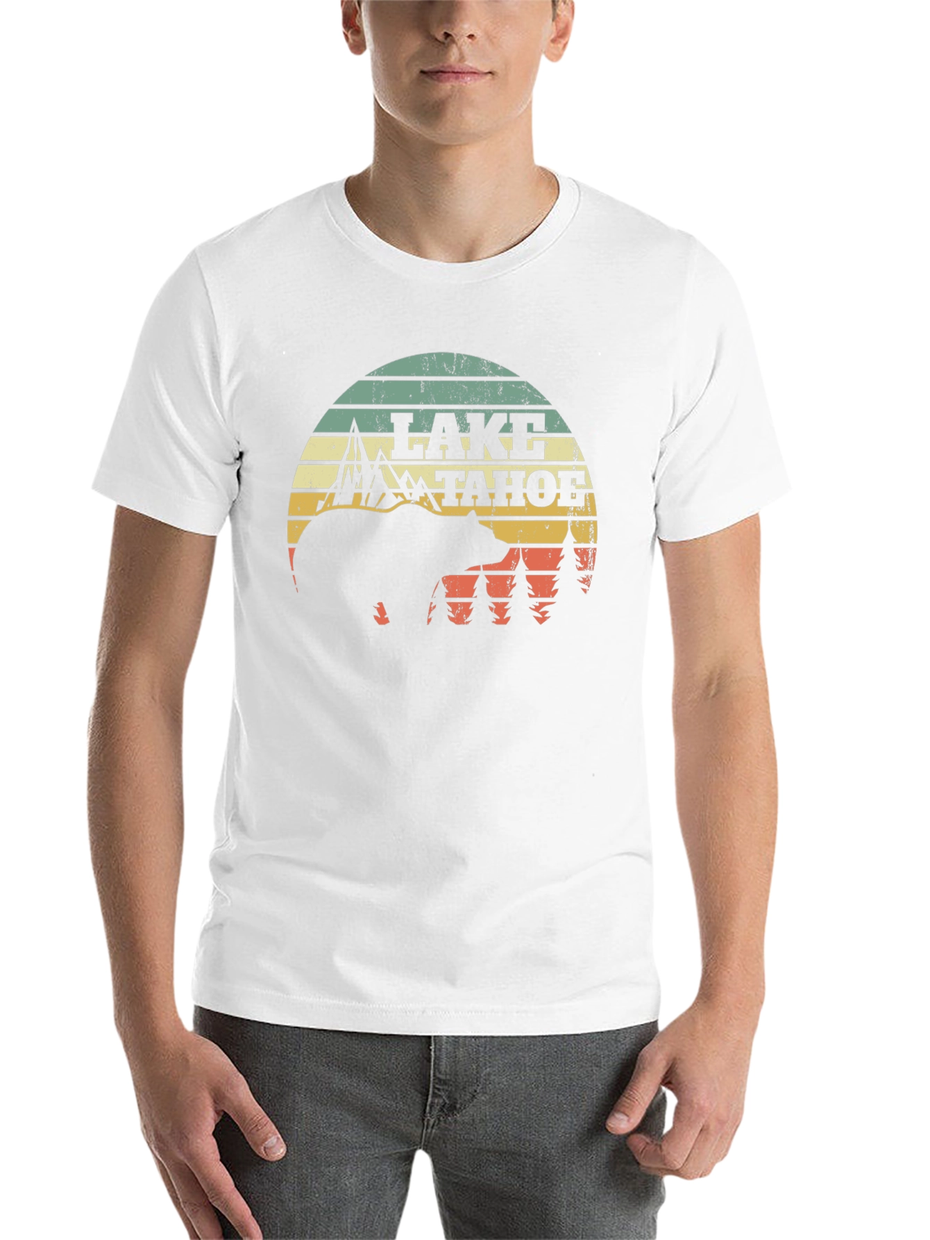 Lake Tahoe Bear Graphic Tee - Nature Inspired Design