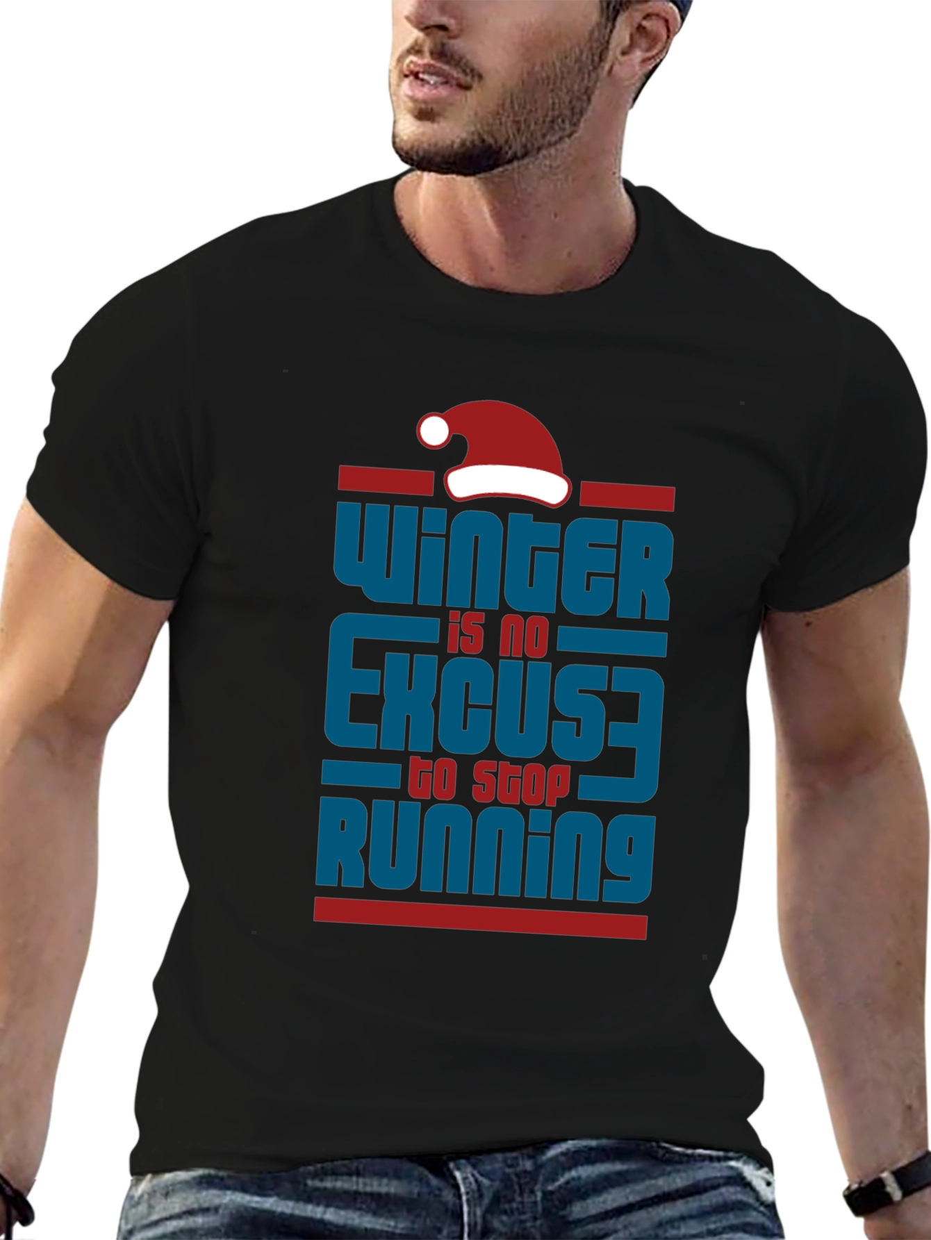 Winter Running Motivational T-Shirt