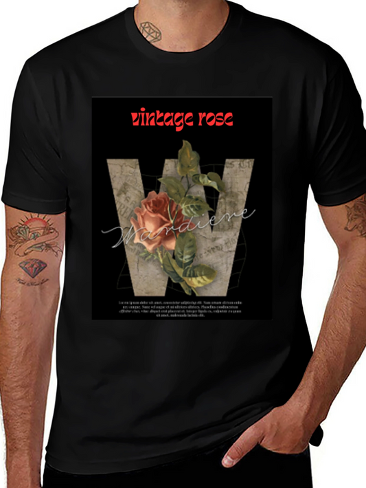 Vintage Rose Graphic T-Shirt