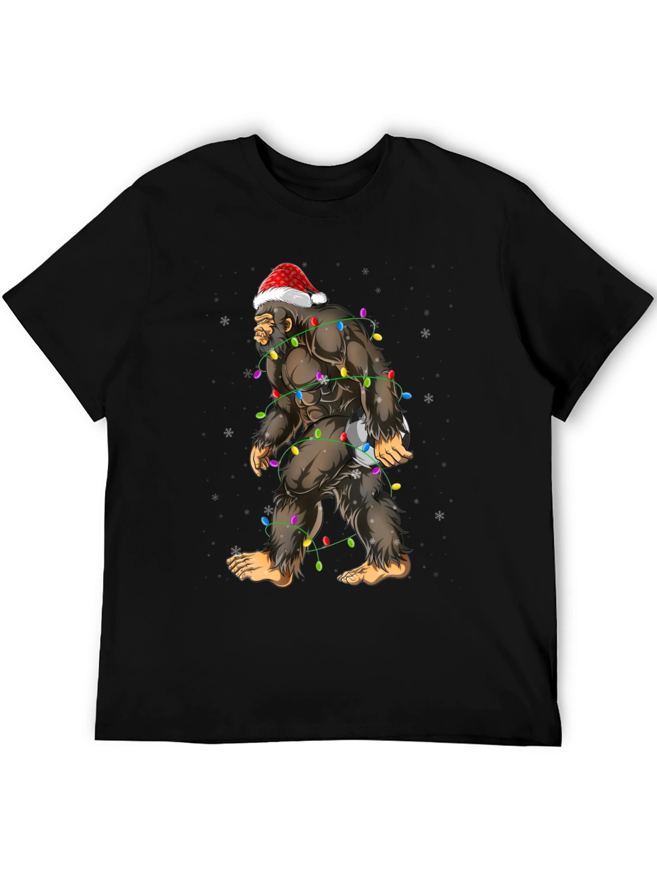 Festive Bigfoot Christmas T-Shirt