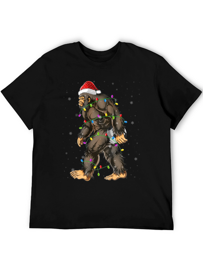 Festive Bigfoot Christmas T-Shirt