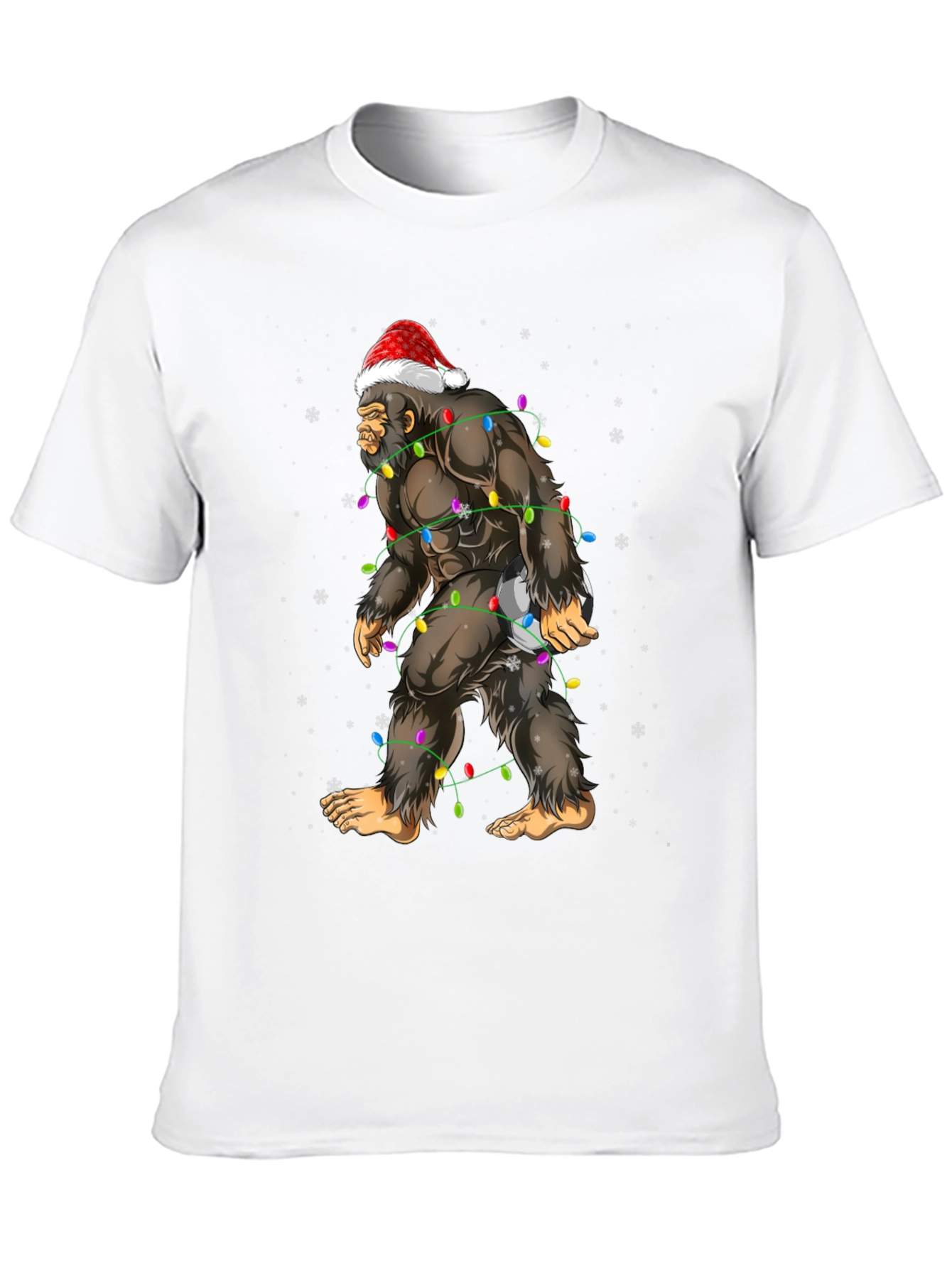 Festive Bigfoot Christmas T-Shirt