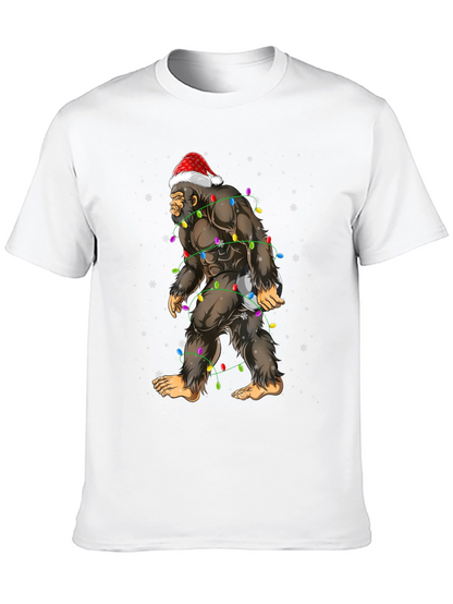 Festive Bigfoot Christmas T-Shirt