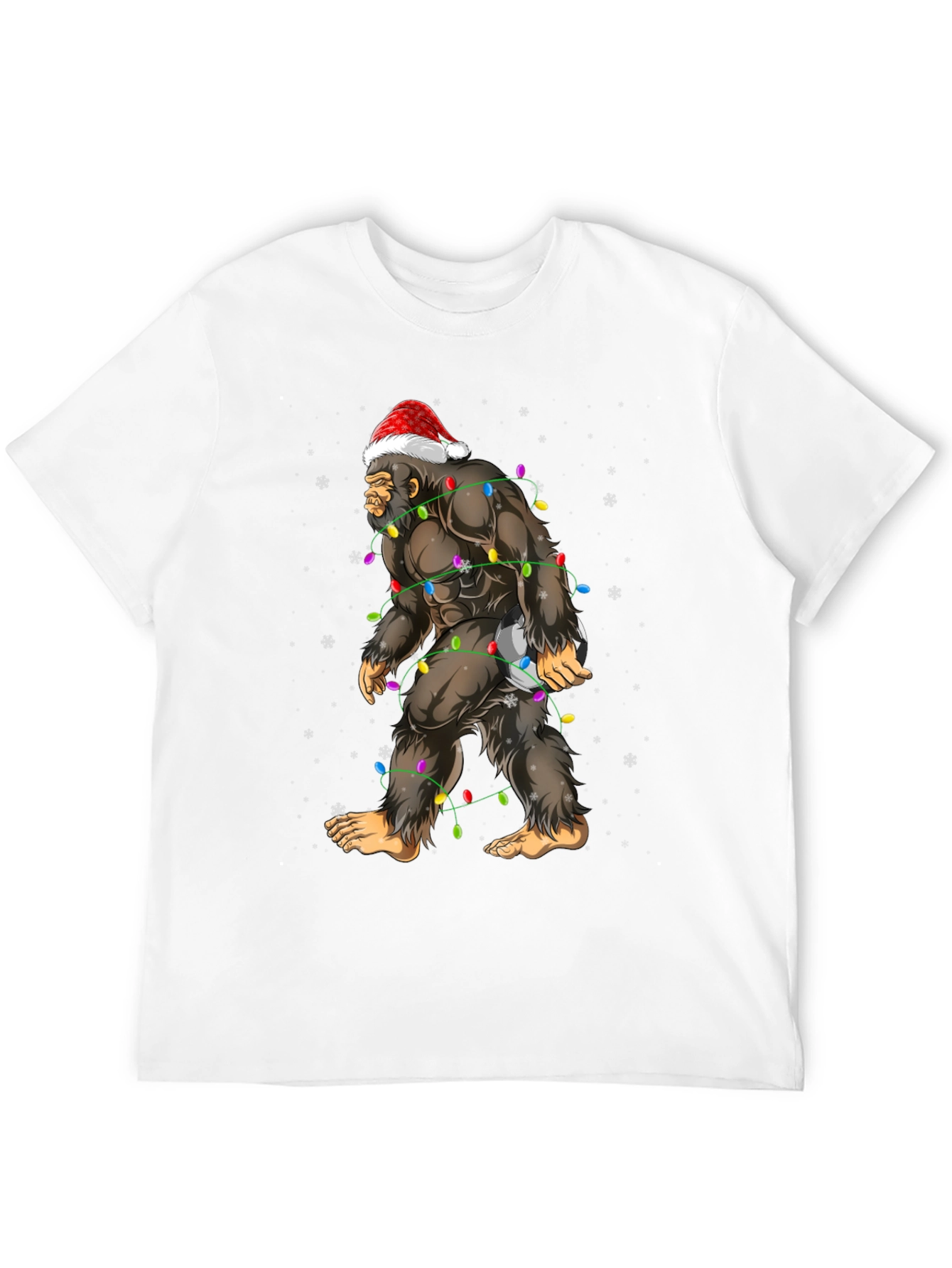 Festive Bigfoot Christmas T-Shirt