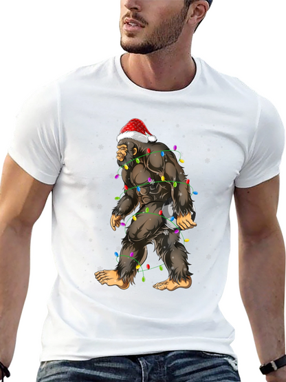 Festive Bigfoot Christmas T-Shirt