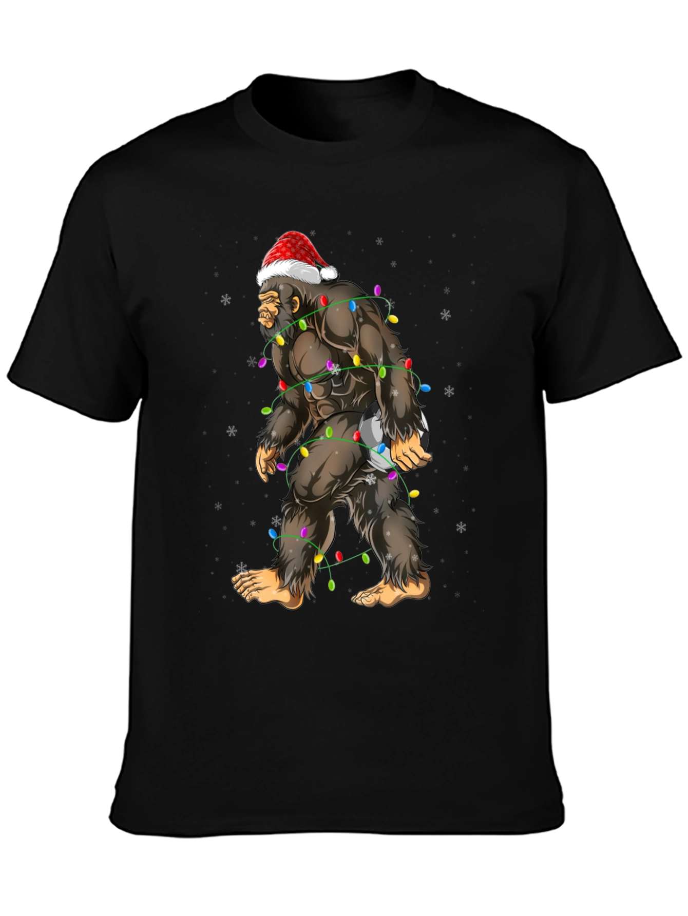 Festive Bigfoot Christmas T-Shirt