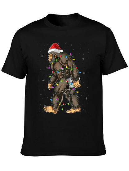 Festive Bigfoot Christmas T-Shirt