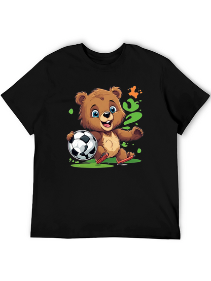 Bear Soccer T-Shirt - Cartoon Style