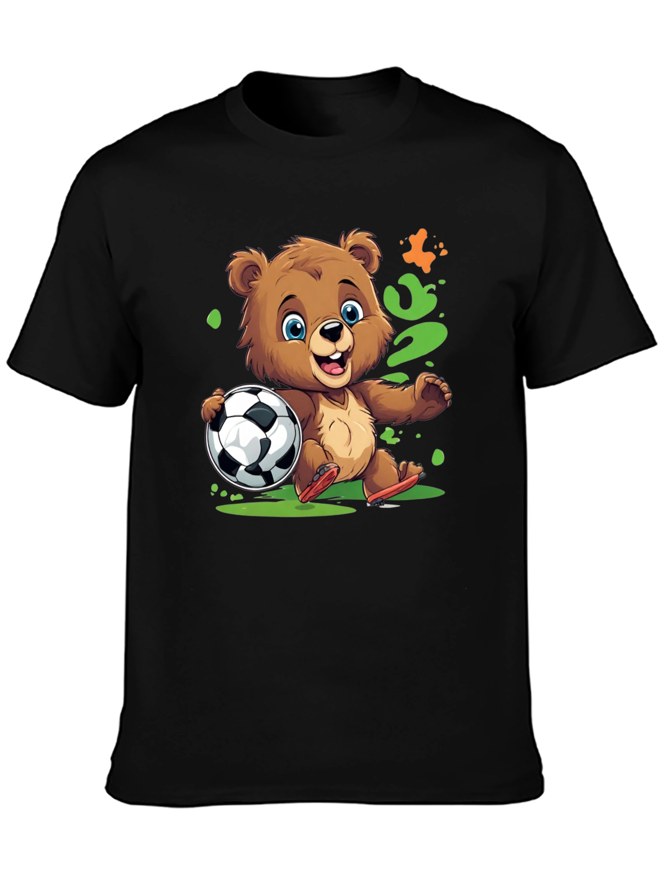 Bear Soccer T-Shirt - Cartoon Style