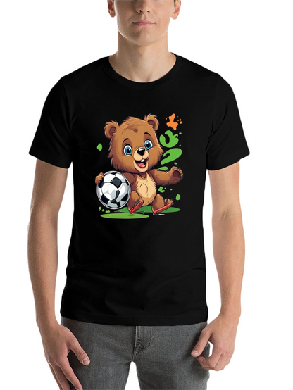 Bear Soccer T-Shirt - Cartoon Style