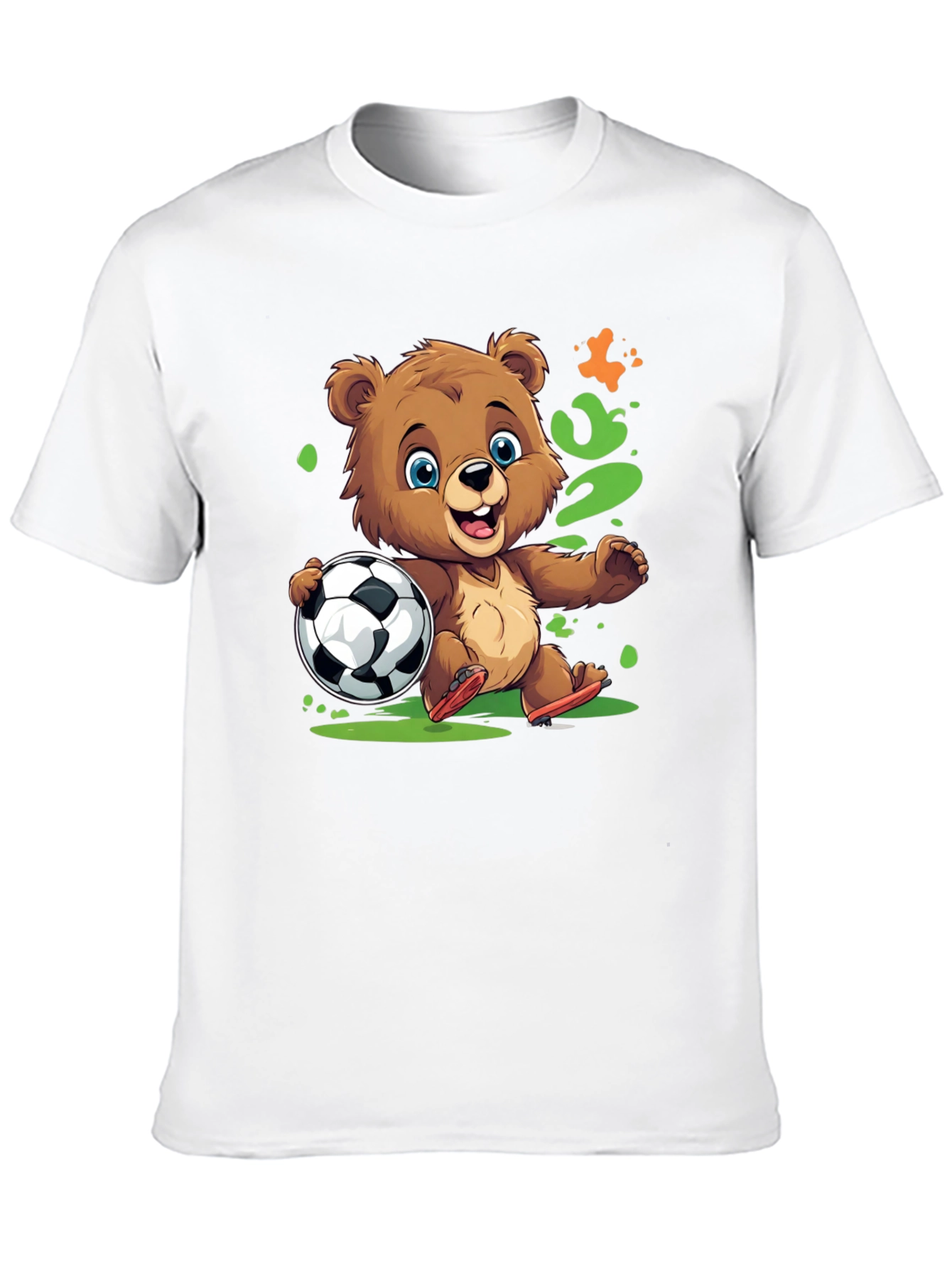 Bear Soccer T-Shirt - Cartoon Style