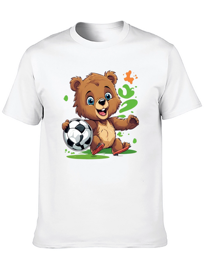 Bear Soccer T-Shirt - Cartoon Style