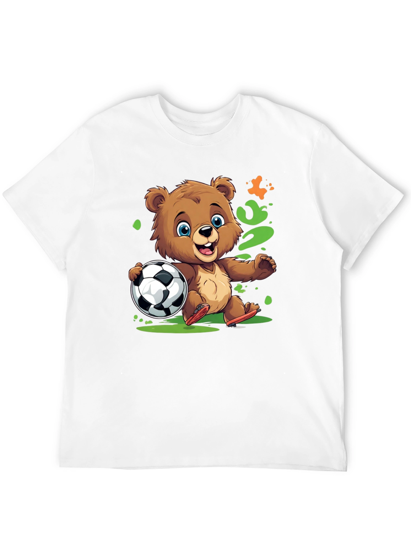 Bear Soccer T-Shirt - Cartoon Style