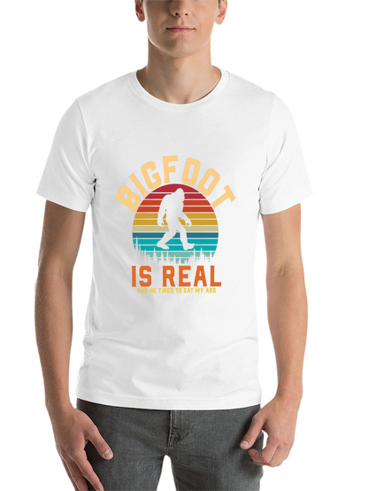 Bigfoot Is Real Funny Graphic Tee