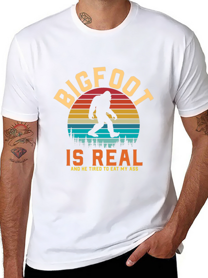 Bigfoot Is Real Funny Graphic Tee