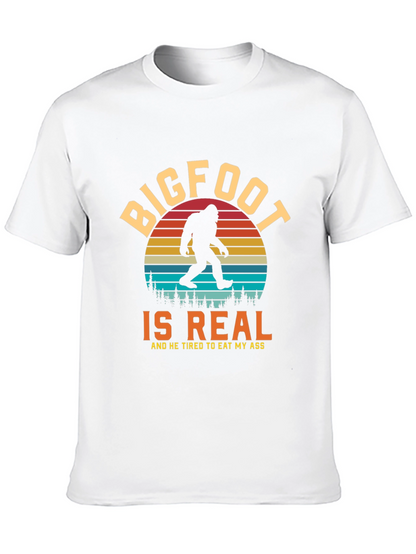 Bigfoot Is Real Funny Graphic Tee