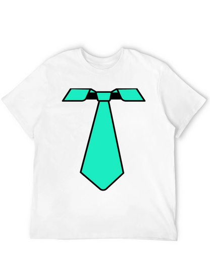 Cool Tie Graphic Tee - Black Cotton Blend T-Shirt