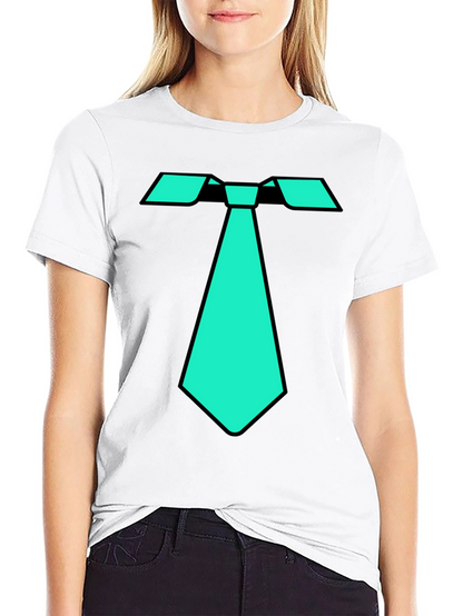 Cool Tie Graphic Tee - Black Cotton Blend T-Shirt