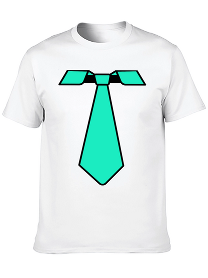 Cool Tie Graphic Tee - Black Cotton Blend T-Shirt