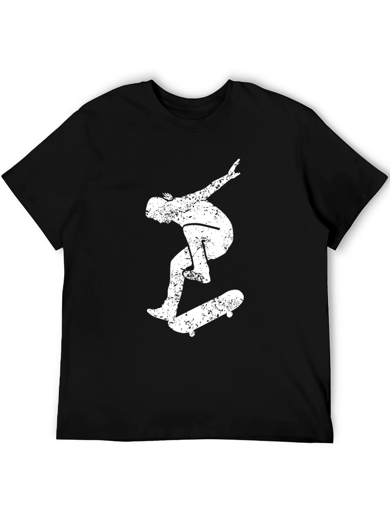 Skateboarder Graphic Black T-Shirt