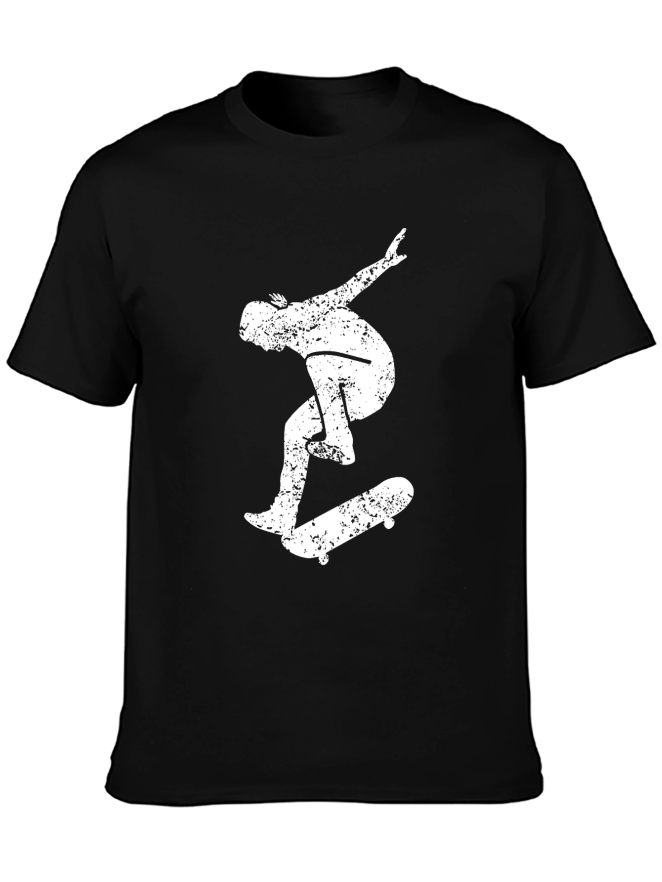 Skateboarder Graphic Black T-Shirt