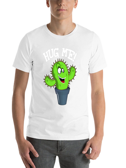 Hug Me Cactus Graphic Tee - Black