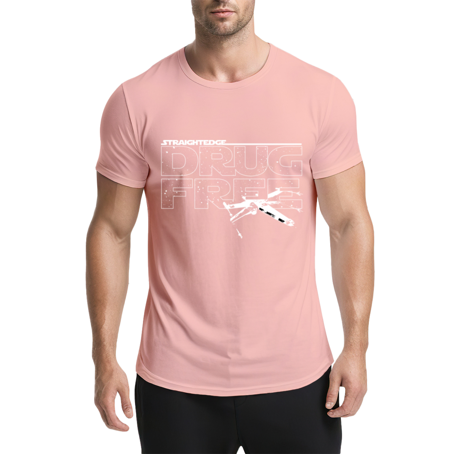 Straight Edge X-Wing Star Wars Fan Graphic T-Shirt