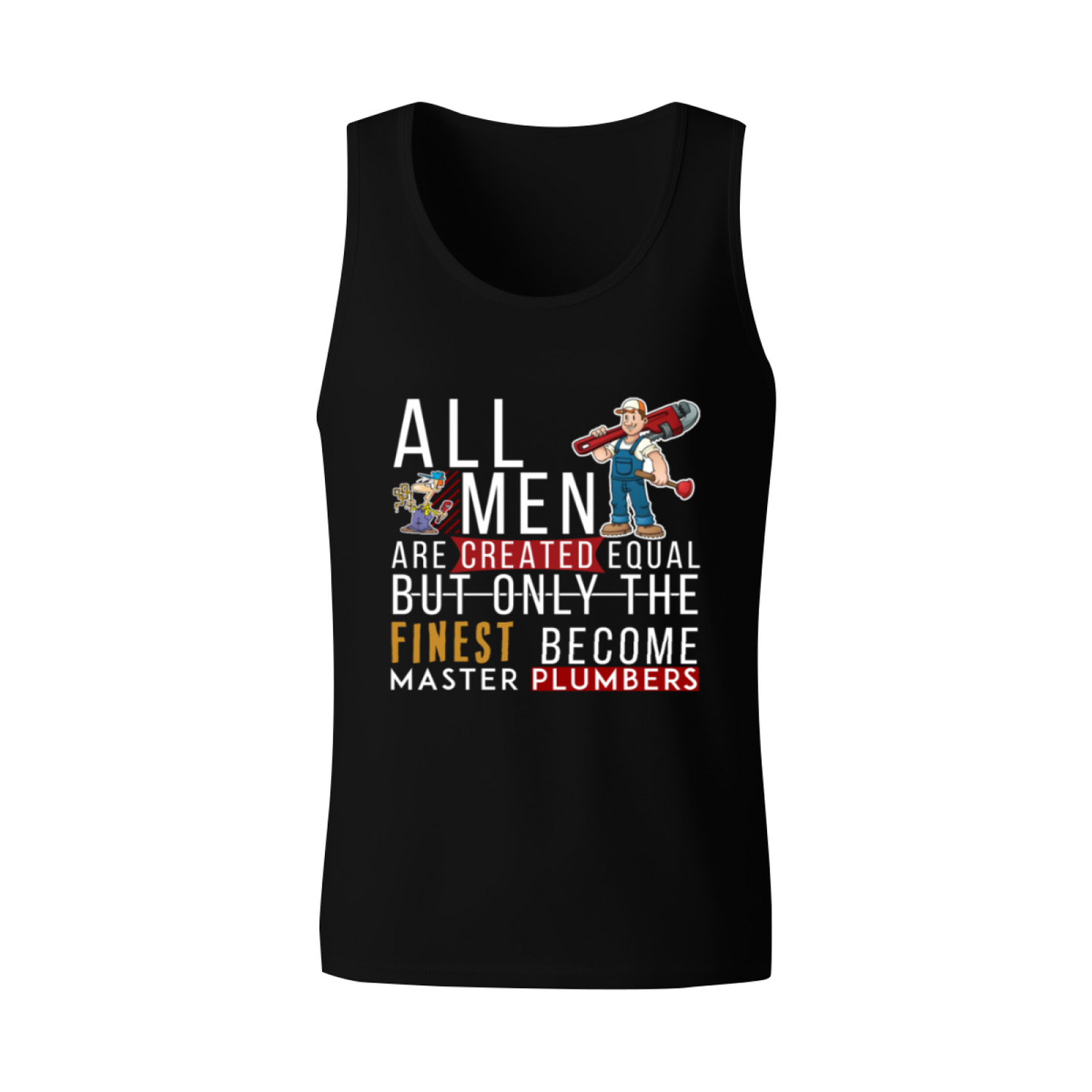 Master Plumber Funny Handyman Trade Worker Slogan Tank Top