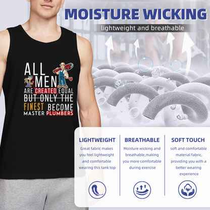 Master Plumber Funny Handyman Trade Worker Slogan Tank Top
